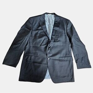 Samuelsohn SB Greenwich Super 110s‎ 100% Wool Mens Black Suit Jacket 42R
